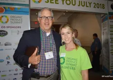 Bill Tebbe with Bank of America and his daughter Jill who is part of the Organic Produce Summit staff.