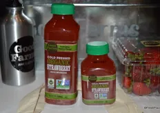 Cold pressed organic strawberry juice from GoodFarms was launched three months ago. It is available at Costco and Whole Foods Market in Southern California.