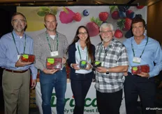 The team of Driscoll's has organic strawberries, blackberries, blueberries and raspberries on display. Proudly shown by Douglas Ronan, Wyard Stomp, Vanessa Plummer, Steve Trede and Tim Youmans. Wyard just transitioned from Driscoll's Europe to the US.