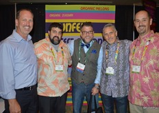 Retailer Raley's was visiting SunFed's booth. Larry Tucker with Raley's, Frank Camera with SunFed, Michael Schutt with Raley's and Craig Slate & Matt Mandel with SunFed.