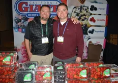 A large selection of organic berries on display at the California Giant booth. Proudly shown by Nick Chappell and Tom Smith.