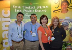 Organics Unlimited proudly talked to customers about its banana program that's fully organic. From left to right: Manuel Velazquez de Leon, Marco Garcia, Mayra Velazquez de Leon and Gloria Smith.