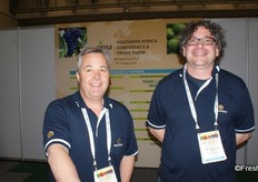Mark Kröber and Francois Erasmus at the Goldpack stand.