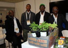 Gcinokwakhe Lukhele (eNcabeni), Mawenzi Dlamini (SWADE) and Tammy Dlamini and Mthunzi Mlotsa of Swaziland's NAMBoard (agricultural marketing board).