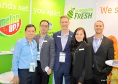 The team of Robinson Fresh with Samuel Tan Yong An, Charlie, Patrick Kelly, Lo Song and Tim Nuss. The company exports avocado, citrus and grapes to the Asian market.
