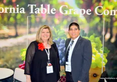 Susan Day, Vice President, and Fabian Garcia, Assistant Director, of the California Table Grape Commission. Californian grapes are popular in China, and can be found on sale across the country.