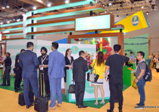 Chatting at the Valleyfresh stand.