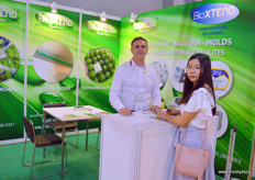 Julien Amar, President of BioXTEND is in conversation with a client.