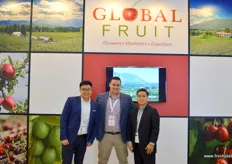GlobalFruit's marketing strategy in China is focussed on the country's second and third tier cities. As such it has become very succesful exporting Canadian cherries. From left to right are Jing Tian Niu, Andre Bailey and Jackson Ng.