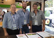 John Tyas and Andrew Serra from Avocados Australia who put paid to the myth that Aussies drink coffee from scooped out avos!! with Joseph Ekman from Fresh Produce Group.