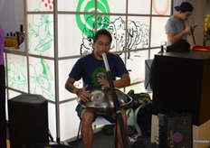 Traditional music at the Taste Australia pavilion.