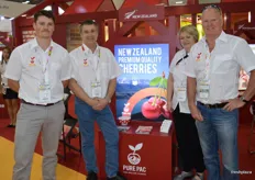Pure Pac, a company recently formed by 8 New Zealand cherry growers to grow and market premium cherries to the world. James Huffadine - Orchard Manager, Ross Kirk - Packhouse and Project Manager, Hilary Evan - Grower/Director and Murray Little - Grower/Director.