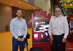 Andrew Thompson and Murray Tait at Te Mata exports were at the show to promote the company's fruit exports which include cherries, avocados, citrus and apples.