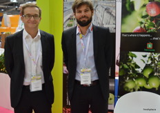 Philippe Raynauld and Baptiste Geoffray at the Harmonie stand.