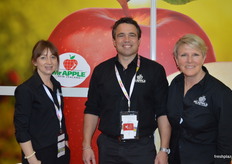 Chelsea Pogson, John Allen and Lisa Cork at Mr Apple.