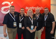 Tim jones, Joe Tullio, Alison Jones, Ray Edwin and Vince Brullo at the Australia Fruit stand.