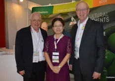 Recruitment firm Agricultural Appointments was at the Asia Fruit Logistica for the first time and were kept very busy with potential clients at the stand. Brett Price, Annie Fu and Ray Johnston.