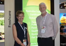 Richard Bennett and Clare Hamilton at the Fresh Care stand.