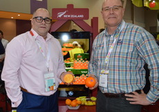 First Fresh who just sent the first persimmons to China, also had some Meyer lemon on show. Ian Albers and Scott Morton.