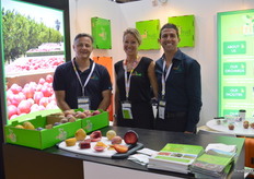 Dion Santamaria, Nicole Cutri and Gathe Cutri at the CutriFruit stand.