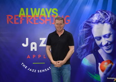 Darren Drury at T&G Global, with the new Jazz apple branding.