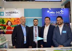 The gorgeous men of Maersk Line: Head Reefer Sales (USA) Vincent Rankin; BCO Sales Manager (Mexico) Kenneth Bech; Commercial Planning Manager Gareth Madsen (Denmark) and Sales Manager Jorge Davila (Ecuador).