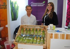 David Woodard and Laura Brunson from Gourmet Trading company, at the Mexican pavilion.