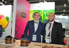 Quentin Gomis and Freddy Hoflack from H52, for the first time present at the Asia Fruit Logistica. Their most important fruit is the backberries, but have more berries in their assortment.