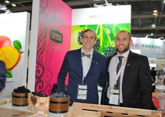 Quentin Gomis and Freddy Hoflack from H52, for the first time present at the Asia Fruit Logistica. Their most important fruit is the backberries, but have more berries in their assortment.