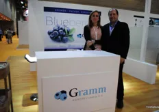 Patricia and Gabriel Wasserman from Gramm Agropecuaria, Argentina. Argentina is in the finalizing stage of opening the Chinese borders for blueberry export.