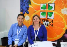 Argentinian citrus producer Trebol Pampa was represented by Alfred Ho and Patricia Roux.
