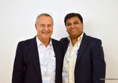 Marketing Director David Levin with CEO Priyatham V of Sam Agritech (India).