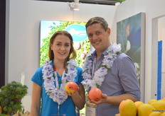 Laura Davies of Perfection Fresh with Michael Coote of AUSVEG, both from Australia.