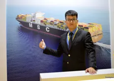 Anthony Yu, assistant officer of MSC Mediterranean Shipping Co., Qingdao, China