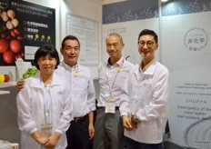 The Domun Non - Chemical Rinse Water Corp. team of Japan: Fengming Yang, Chairperson Hiroyuki Obayashi, Bosco Cheung and Norik Obayashi.