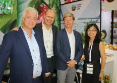 The team of Global Green Team, which has also started exporting peppers to China. From left to right, Jelte van Kammen, Arno Verboom, Frans van der Hout and Wen Klopstra-Jiang.