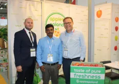 Michal Walczok and Tomas Tyc from Appels Poland with their Indian client Santhosh Babu Jaya Kumar.