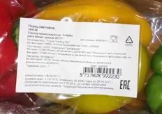 Even the tricolor packed bell peppers are from Russian producers.