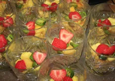 Strawberries, kiwis and pineapple. A tasty, healthy combination.
