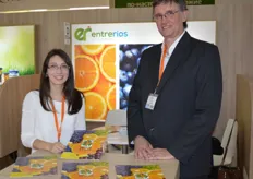 Trébol Pampa SA, Pamela Curvale and Nestor Logio. Citrus (oranges), grapes and blueberries are this company’s most important products..