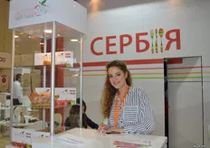 The Serbian company, Agroprom, supplies peaches, nectarines, cherries, apples, plums, pears and grapes. Marina Ivanisevic.