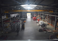 An areal view of the work room.