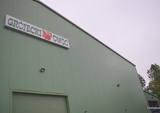 The front of the Grojecki Owoc processing and storage facility.