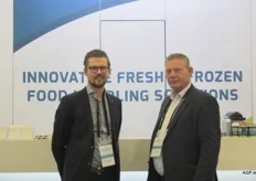 Kasper Martin Hansen (left) explaining that Agro Merchants Group is hard at work in the fresh and frozen fruit and vegetables trade. The company has two warehouses, specifically for fruit and vegetables. He said that the Agro Merchants Group’s focus has shifted to fresh produce.