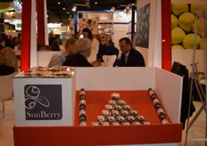 Products on display at the Sunberry stand in the Polish Pavillion.