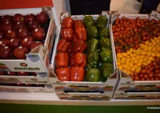 Close up of fresh fruits and vegetables at the Polish stand.
