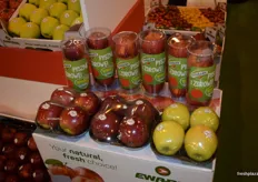 Different types of small packaging for Polish apples.