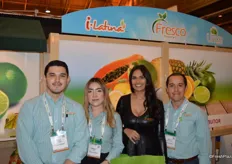 Fresco Produce is represented by Hugo Rodriguez, Rebecca Garcia, Fresco's model and Carlos Ponce de Leon.