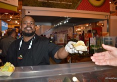Avocados from Mexico serves avocados to show attendees