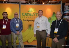 Russ Holt, Steve Page and Greg Akins with Catalytic Generators. Second from the left is Leonard Felix with Felix Instruments / CID-Bioscience.